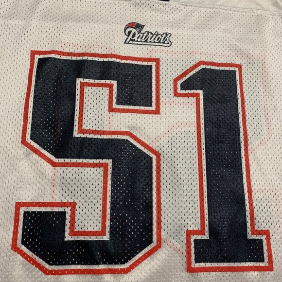 Reebok NFL New England Patriots Jerod Mayo #51 Football Jersey Men's Large White - Picture 2 of 7